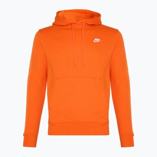 Pánská mikina Nike Sportswear Club Fleece Hoodie safety orange/ safety orange/ white