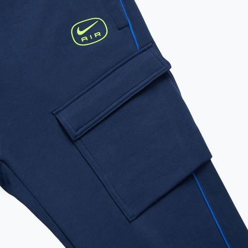 Pánské kalhoty Nike Air Fleece Cargo midnight navy/ volt