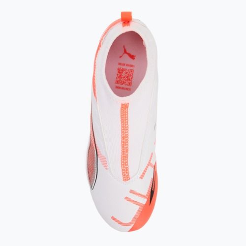 Dětské kopačky PUMA Ultra 5 Match+ LL FG/AG Jr puma white/puma black/glowing red