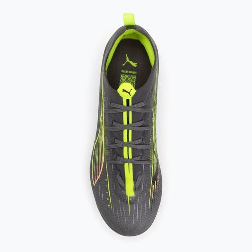 Dětské kopačky PUMA Ultra 5 Pro FG/AG Jr matte aged silver/yellow alert/sun struck