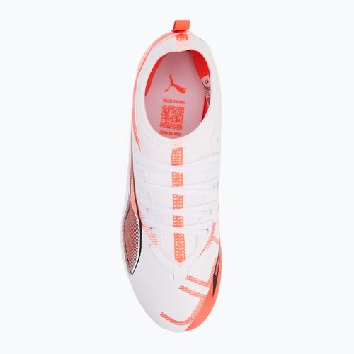 Dětské kopačky PUMA Ultra 5 Match FG/AG Jr puma white/puma black/glowing red