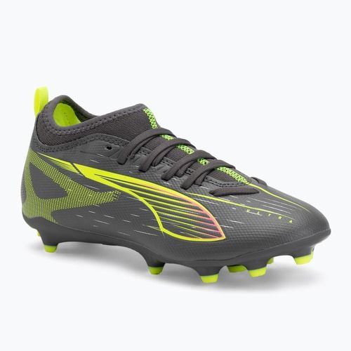 Dětské kopačky PUMA Ultra 5 Match FG/AG Jr matte aged silver/yellow alert/puma aged silver