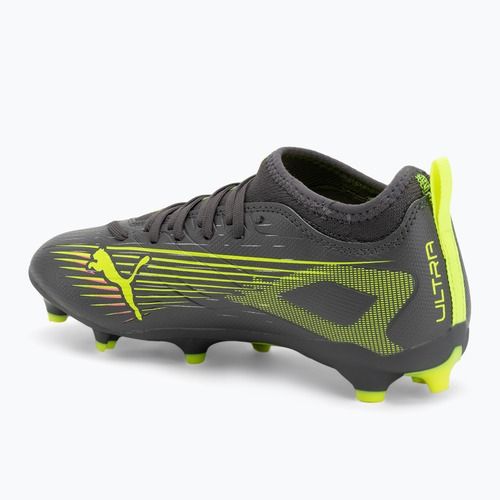 Dětské kopačky PUMA Ultra 5 Match FG/AG Jr matte aged silver/yellow alert/puma aged silver