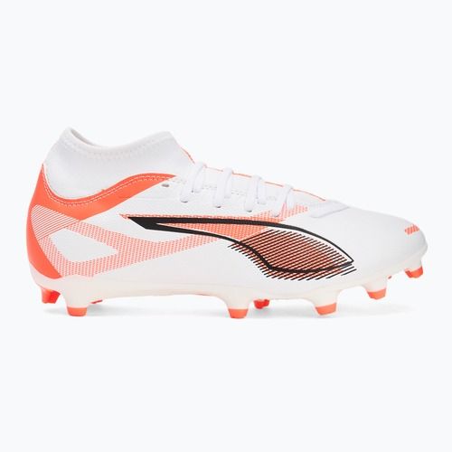 Pánské kopačky PUMA Ultra 5 Play+ FG/AG puma white/puma black/glowing red