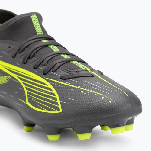 Pánské kopačky PUMA Ultra 5 Play+ FG/AG matte aged silver/yellow alert/puma aged silver