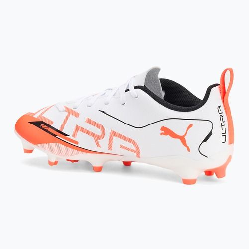 Dětské kopačky PUMA Ultra 5 Play FG/AG Jr puma white/puma black/glowing red