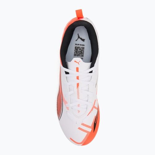 Dětské kopačky PUMA Ultra 5 Play FG/AG Jr puma white/puma black/glowing red