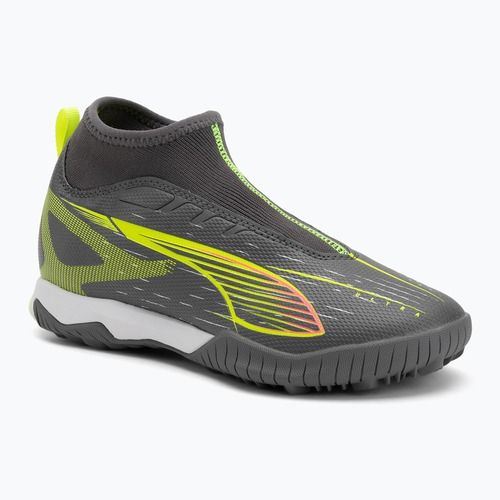 Dětské kopačky PUMA Ultra 5 Match+ LL TT + Mid Jr matte aged silver/yellow alert/puma aged silver