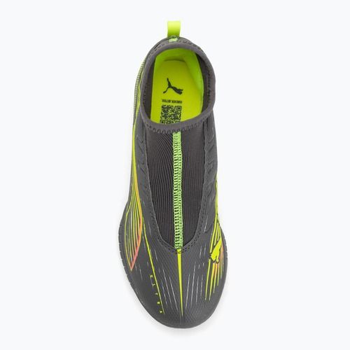 Dětské kopačky PUMA Ultra 5 Match+ LL TT + Mid Jr matte aged silver/yellow alert/puma aged silver