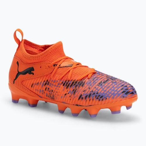 Dětské kopačky PUMA Future 8 Match Creativity FG/AG Jr orange poppy/puma black/dark amethyst