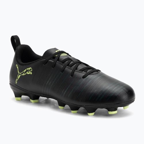 Dětské kopačky PUMA Future 8 Play FG/AG Jr puma black/fizzy light/green terrain