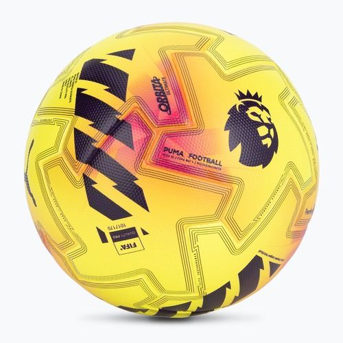 Fotbalový míč PUMA Orbita Ultimate PL Lights FIFA Quality fluo yellow/multicolor velikost 5