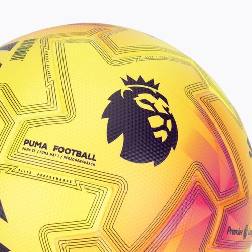 Fotbalový míč PUMA Orbita Ultimate PL Lights FIFA Quality fluo yellow/multicolor velikost 5