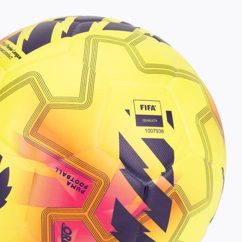 Fotbalový míč PUMA Orbita Match PL Lights FIFA Quality fluo yellow/multicolour velikost 5