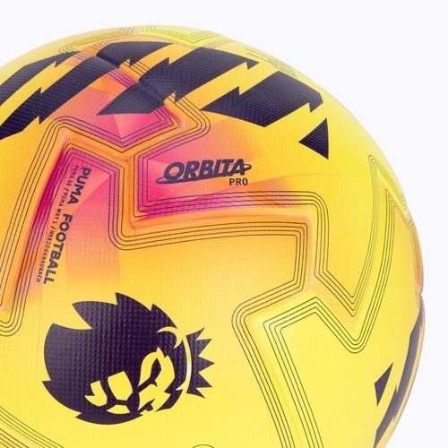 Fotbalový míč PUMA Orbita Pro PL Lights FIFA Quality fluo yellow/multicolor velikost 5