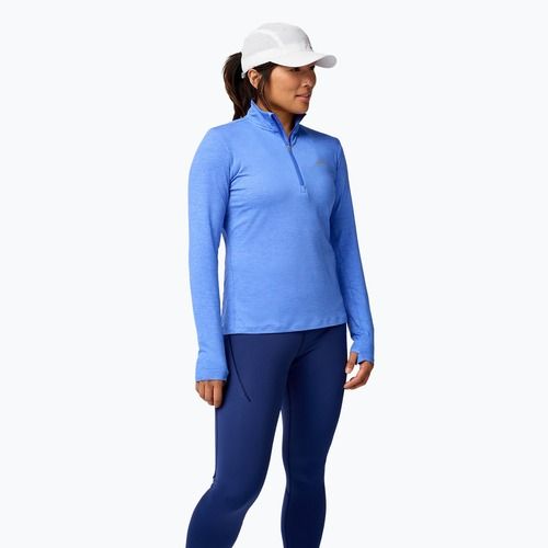 Dámské běžecké tričko longsleeve  Brooks Dash 1/2 Zip 2.0 htr bluebell