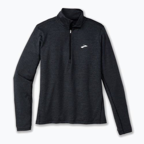 Dámské běžecké tričko longsleeve  Brooks Dash 1/2 Zip 2.0 htr black