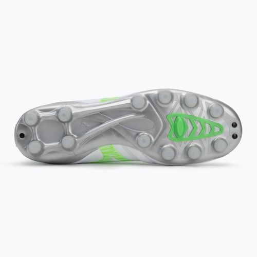 Pánské kopačky Mizuno Morelia Neo IV Pro Md white/neon green/cool gray 3c