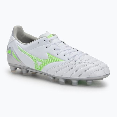 Pánské kopačky Mizuno Morelia Neo IV Pro Md white/neon green/cool gray 3c