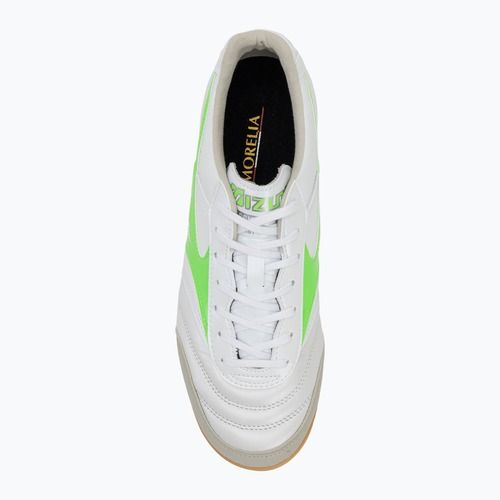 Pánské kopačky Mizuno Morelia Sala Elite IN white/neon green/galaxy silver