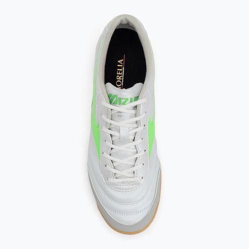 Pánské kopačky Mizuno Morelia Sala Pro IN white/neon green/galaxy silver
