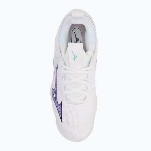 Volejbalové boty  Mizuno Wave Momentum 3 white/violet indigo/camellia rose