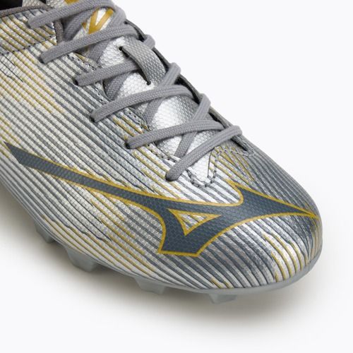 Dětské kopačky Mizuno α II Select Jr Md galaxy silver/8605 c/gold