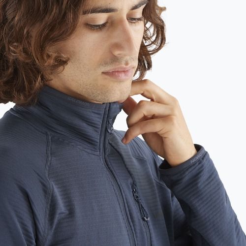 Pánská trekingová mikina Salomon Lightwarm Full Zip blue nights