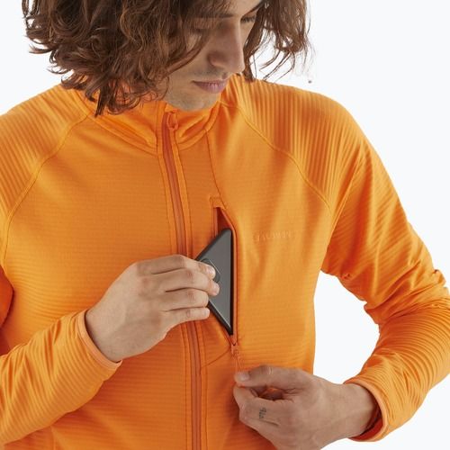 Pánská trekingová mikina Salomon Lightwarm Full Zip turmeric