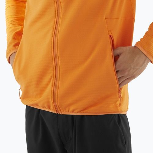 Pánská trekingová mikina Salomon Lightwarm Full Zip turmeric
