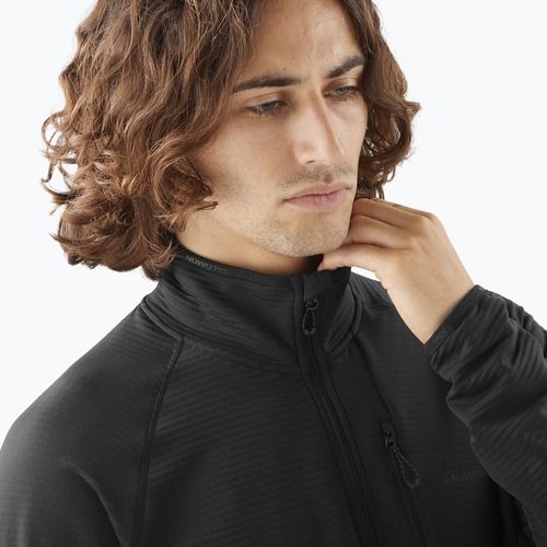 Pánská trekingová mikina Salomon Lightwarm Full Zip deep black