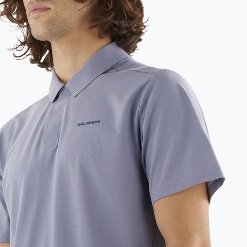 Pánské tričko Salomon Trackline Polo blue granite