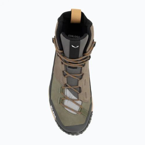 Pánské trekové boty Salewa Puez Leather Mid Ptx bungee cord / onyx