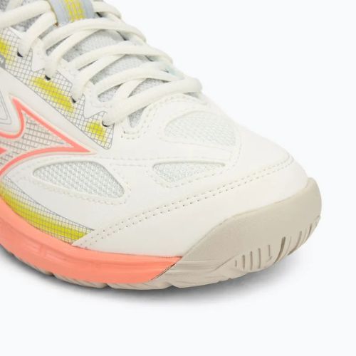 Dámské tenisové boty Mizuno Break Shot 4 AC snow white/ neon flame/ ghost gray