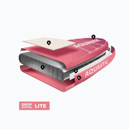 SUP prkno AQUASTIC Perth Pro 11'2" allround pink