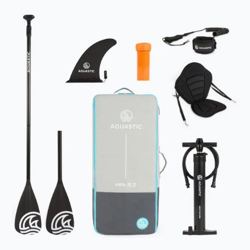 Sada paddleboard SUP nafukovací AQUASTIC Vista 11'2" green