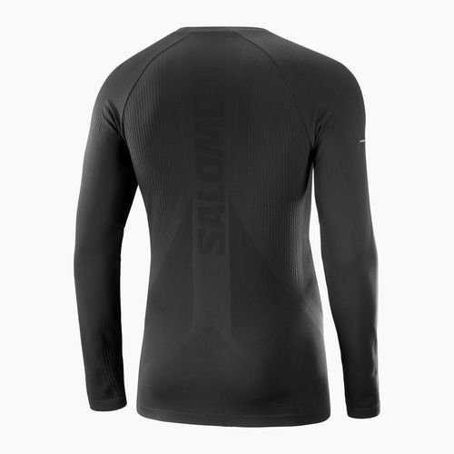 Pánské běžecké tričko longsleeve Salomon Sense Aero Seamless Tee deep black