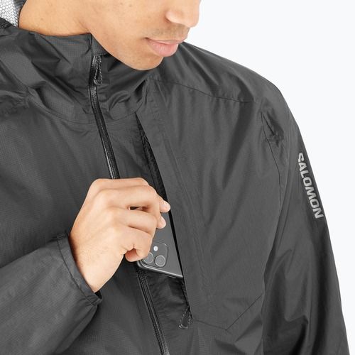 Pánská běžecká bunda Salomon Bonatti Waterproof deep black