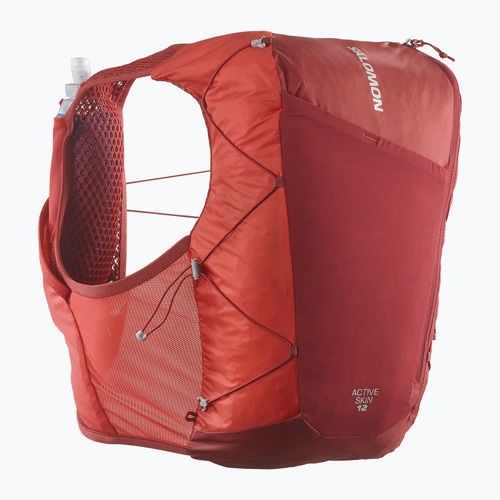 Běžecká vesta Salomon Active Skin 12 Set red dahlia/high risk red