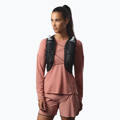 Dámská běžecká vesta Salomon Active Skin 12 Set black/metal