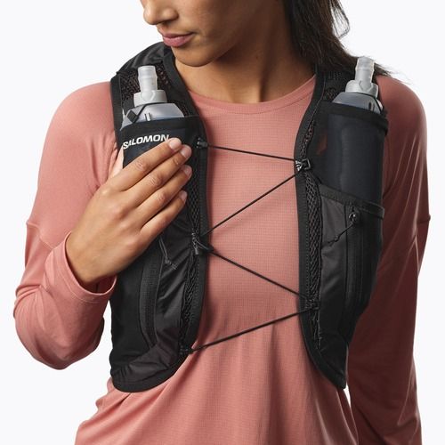 Dámská běžecká vesta Salomon Active Skin 12 Set black/metal