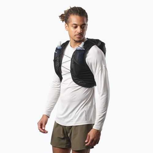 Běžecká vesta Salomon Active Skin 12 No Flasks black/metal
