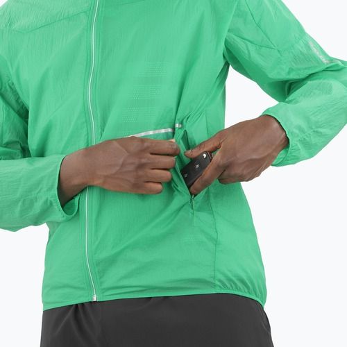 Pánská běžecká bunda Salomon Sense Aero Wind parakeet