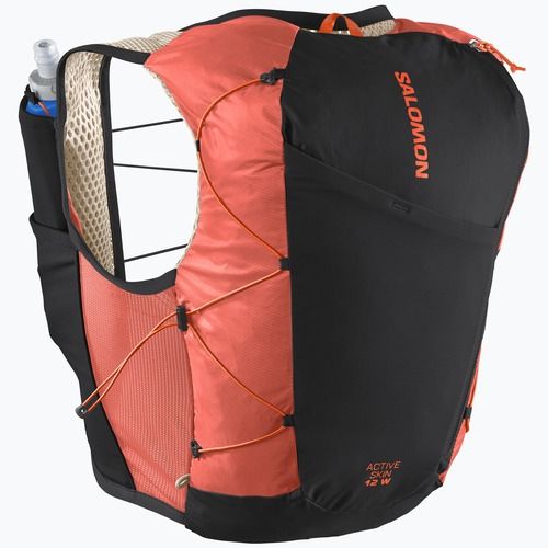 Dámská běžecká vesta Salomon Active Skin 12 Set emerglow/black