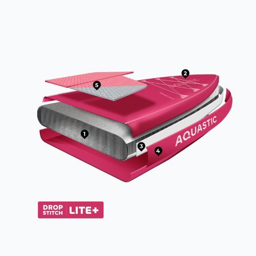 Sada paddleboard SUP nafukovací AQUASTIC Touring 11'6" pink