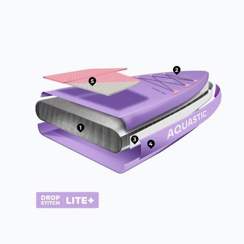Sada paddleboard SUP nafukovací AQUASTIC Touring 11'6" purple