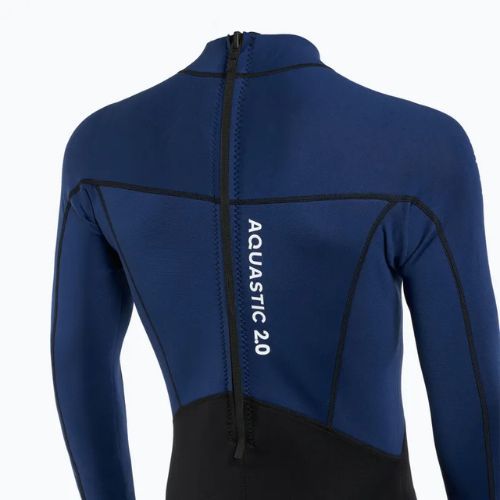 Pánský plavecký neopren AQUASTIC Wavey LG 2 mm black/blue