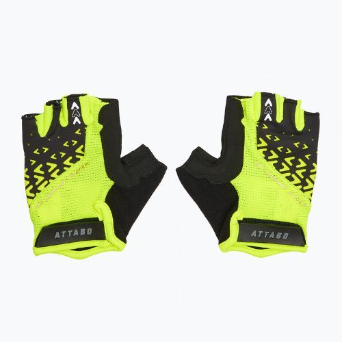 Cyklistické rukavice ATTABO Vito gel shock proof lime/black