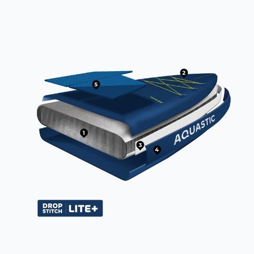 Deska SUP AQUASTIC Touring 12'6" tmavě modrá