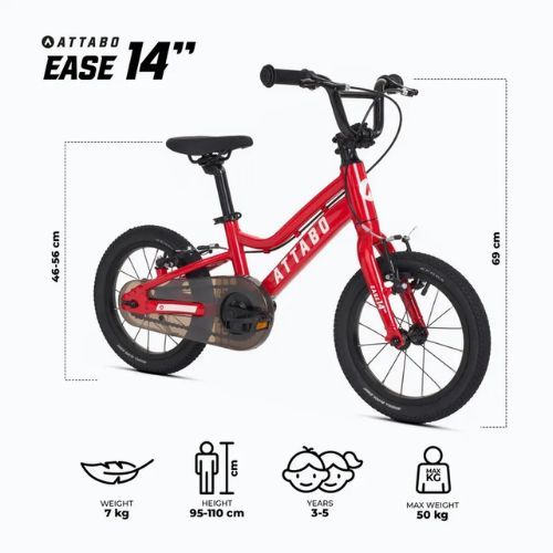 Dětské kolo ATTABO EASE 14" red
